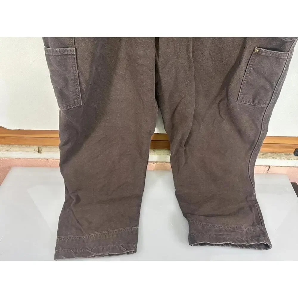 Carhartt Brown Denim Overalls 52/30 - Picture 8 of 14